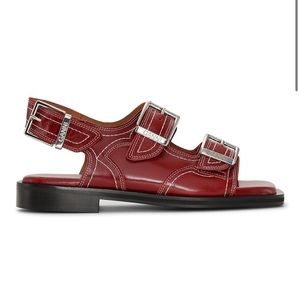 Ganni embroidered western sandal (size 38)